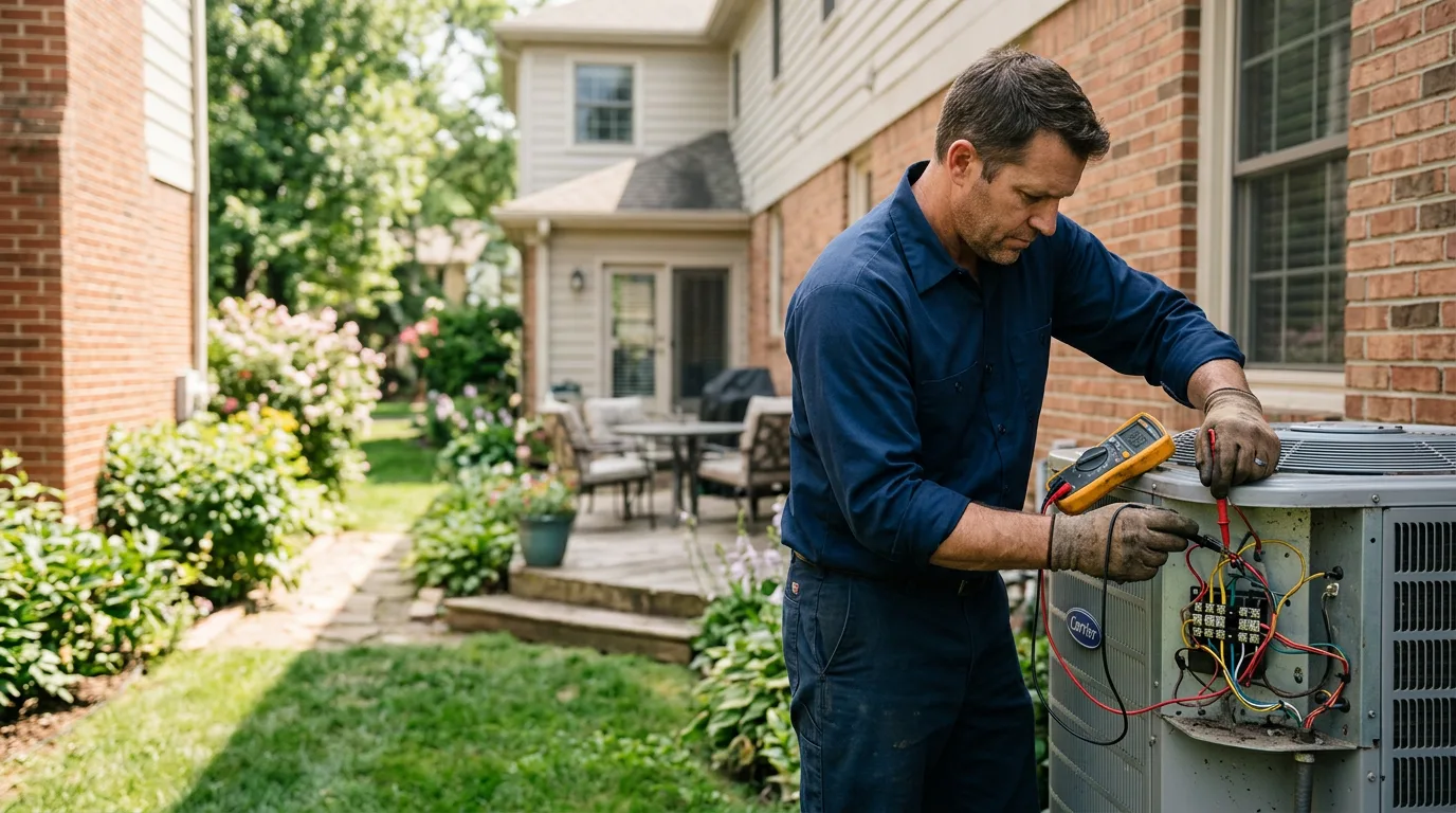 HVAC technician working near New Smyrna Beach, FL